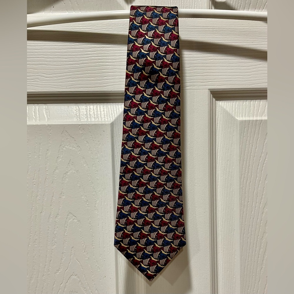 Elegant Fish Multicolor Patterned Men's Tie
